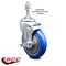 Service Caster 5 Inch Blue Polyurethane Wheel Swivel 10mm Threaded Stem Caster with Brake SCC-TS20S514-PPUB-BLUE-TLB-M1015 - alternate 3